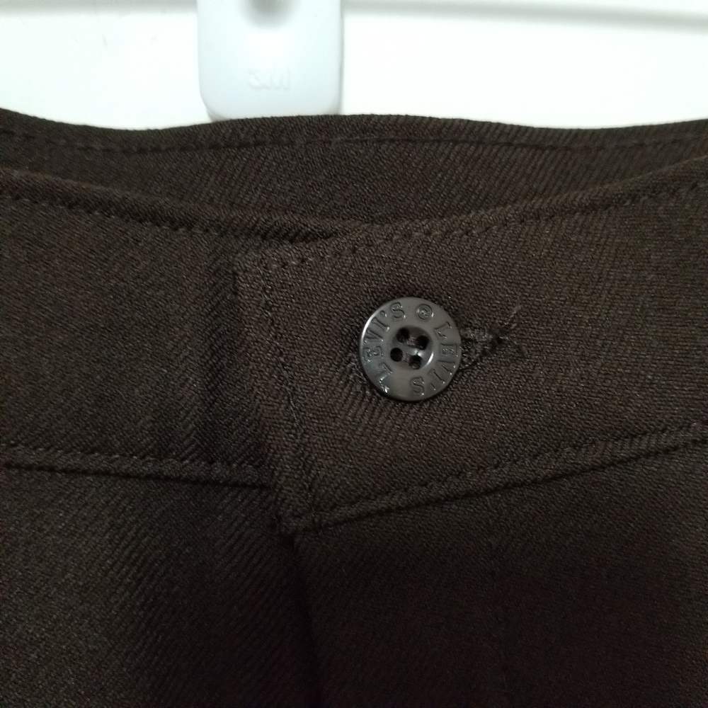 Vintage Levi's Women's Dacron Pants Brown Sz 14 - Picture 5 of 5